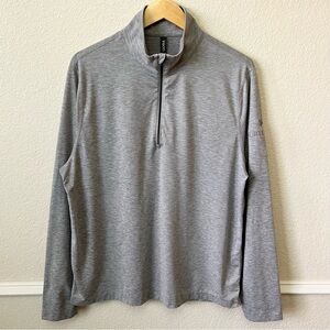 VUORI Ease Performance Half-Zip 2.0 Pullover Top Mens XL Heather Gray Turtle Bay